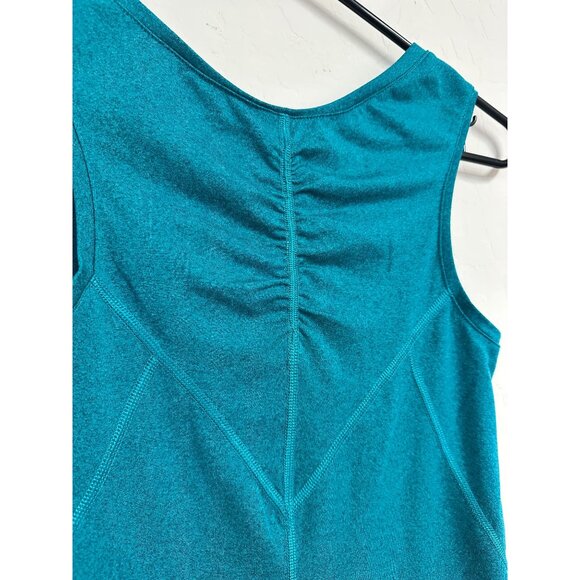 Woman's Teal Anue Yoga Athletic Back Slit Stretch Tank Top Size Small - Picture 5 of 10